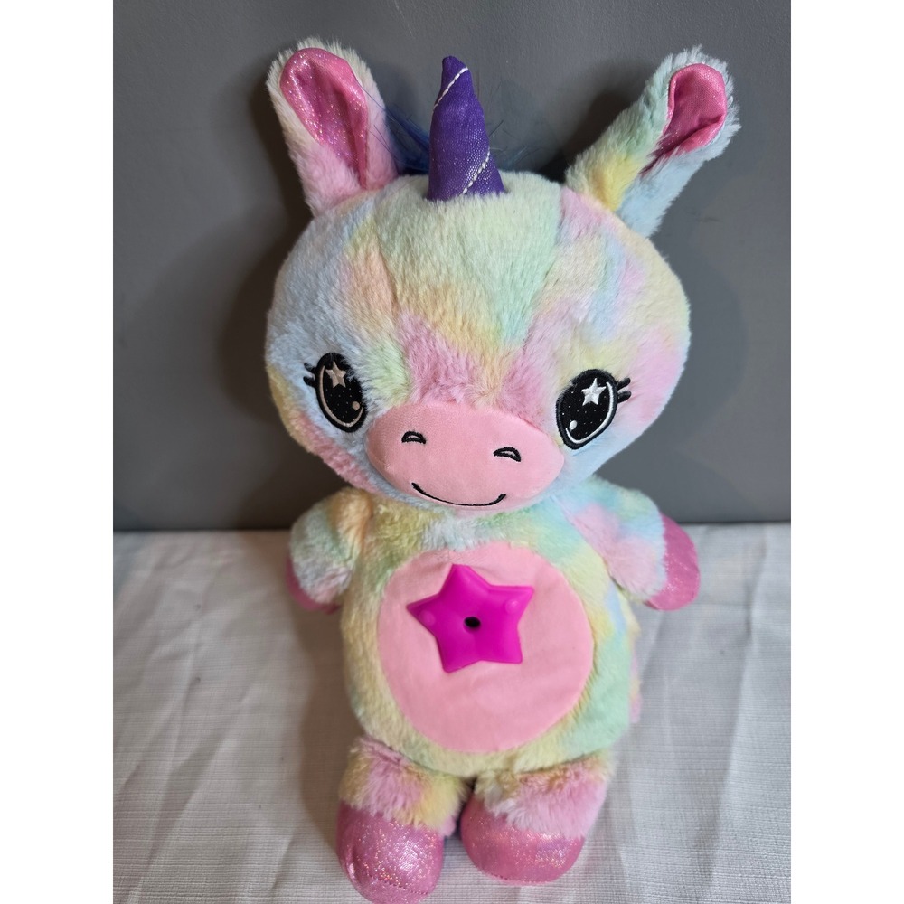 Star Belly Dream Lites Magical Unicorn Plush Night Light Tie Dye Rainbow